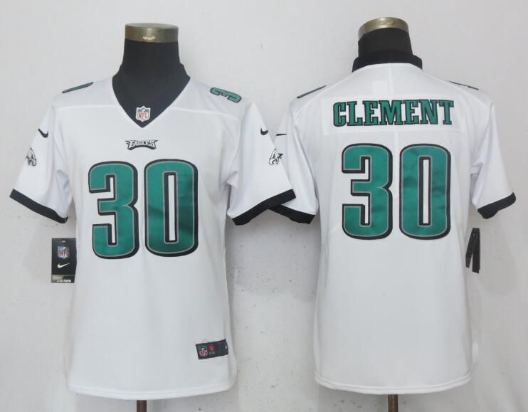 Women Philadelphia Eagles #30 Clement White Vapor Untouchable Playe Nike NFL Jerseys->san francisco 49ers->NFL Jersey